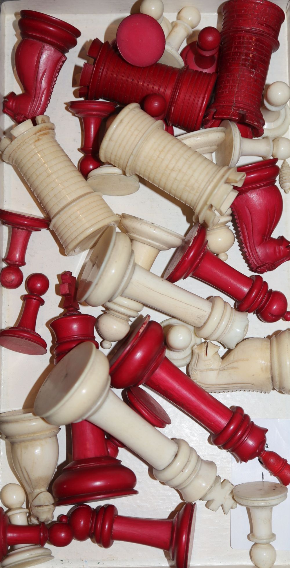 A 19th century ivory chess set